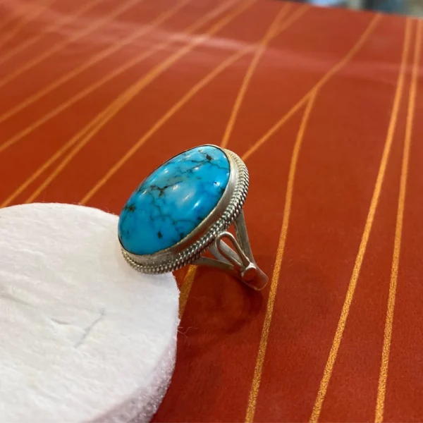 Turquoise silver ring - Image 2